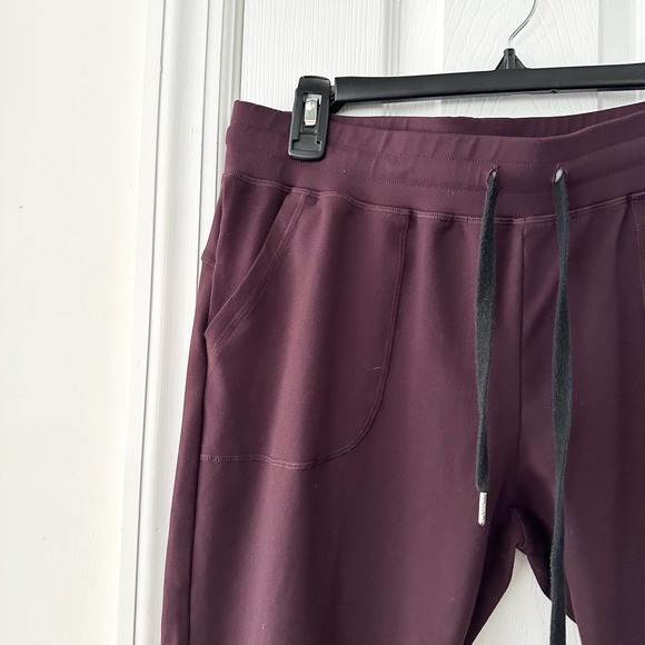 Zyia Burgundy Purple Unwind Ankle Cinched Stretch Waist Joggers Large - Picture 7 of 12